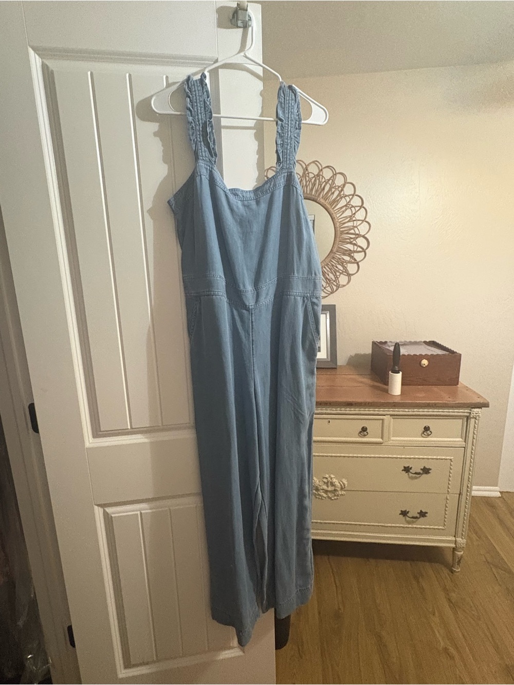 Loft denim jumpsuit chambray